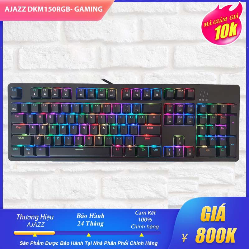 Bàn Phím Cơ Ajazz DKM150 RGB Gaming Chính Hãng