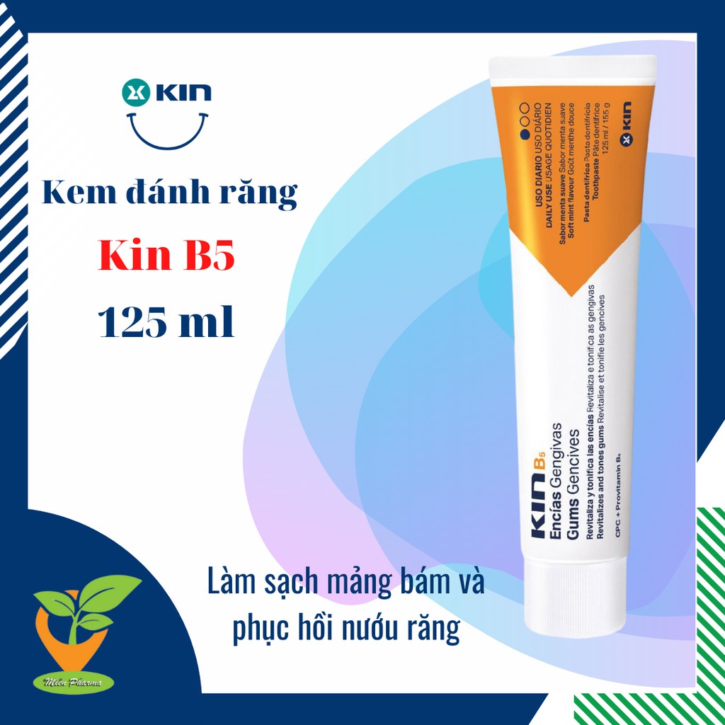 COMBO KEM ĐÁNH RĂNG 125ml VÀ NƯỚC SÚC MIỆNG KIN B5 500ML