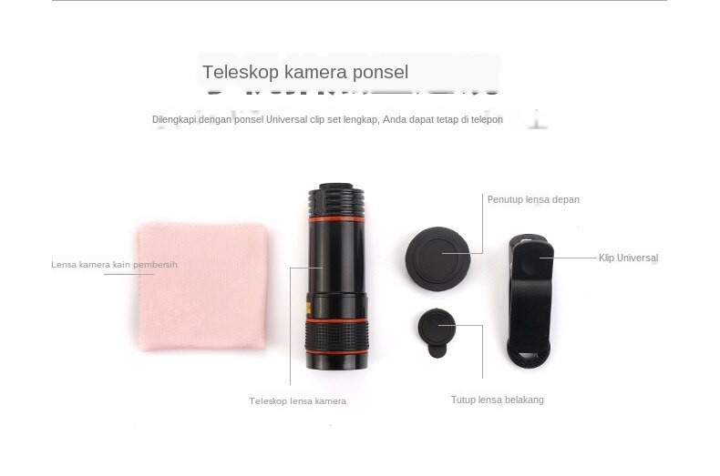 Điện Thoại Lens Ống Kính Điện Thoại Di Động Đa Năng 12X Cho Điện Thoại Tele Nhòm Ống Kính HD Chụp Ảnh 12 Lần Zoom Tập