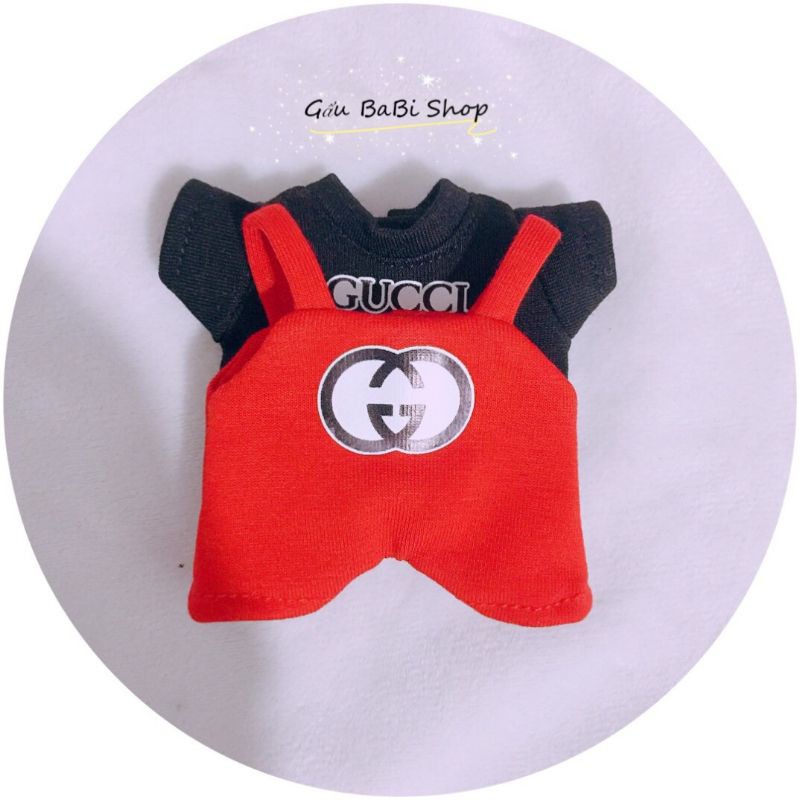 Set yếm và áo thun cho búp bê size 1/8 baboliy, bjd, bru, 5inch, ob11, ddf, animator 40cm, doll bông 15cm