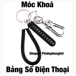 Móc Khoá Kèm Bảng Số Điện Thoại Chống Thất Lạc