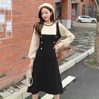 Váy bầu len tiểu thư cao cấp