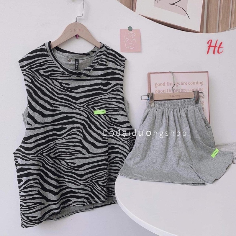 Bộ tanktop da beo vằn HT12