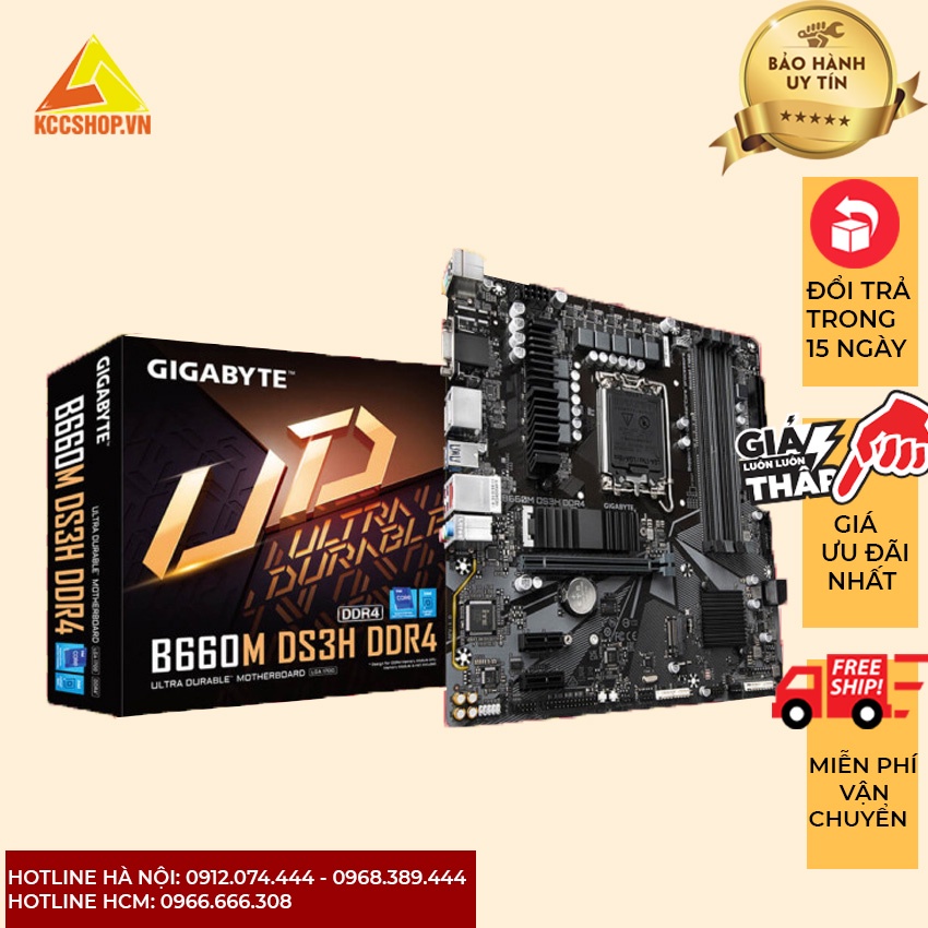 Mainboard Gigabyte B660M DS3H (Intel B660, Socket 1700, m-ATX, 4 khe RAM DDR4)