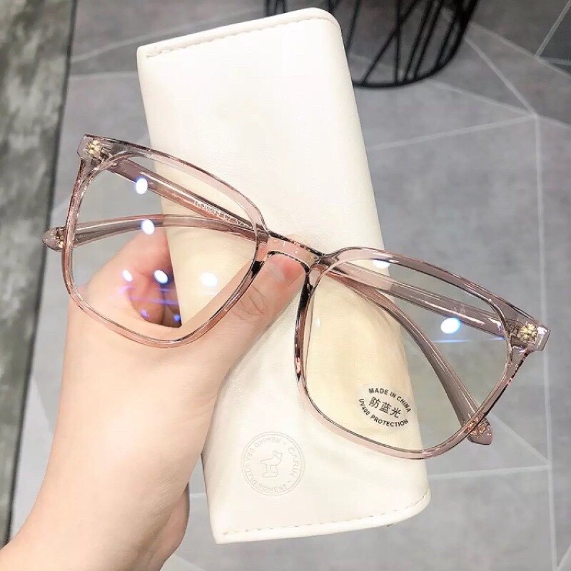 Kính cận thời trang gọng vuông mắt giả cận chống UV phong cách Hàn Quốc, gọng kính cận nam nữ ABICA 070