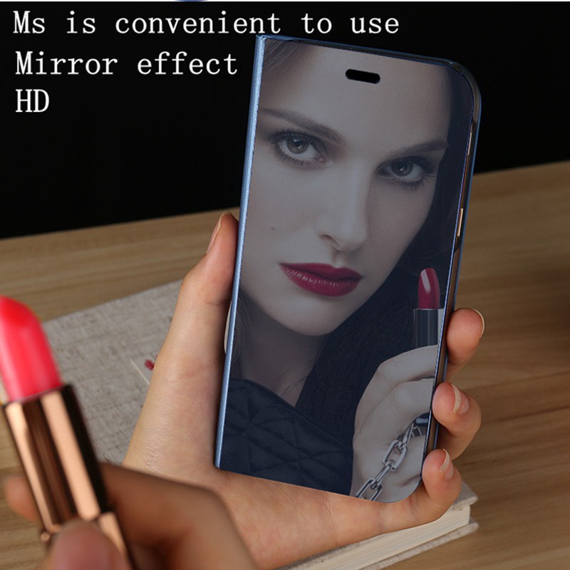 Bao da điện thoại mặt gương nắp lật cho Samsung Galaxy S8 S9 S10 Plus Lite Samsung J7 Plus J7 J5 J2 Prime