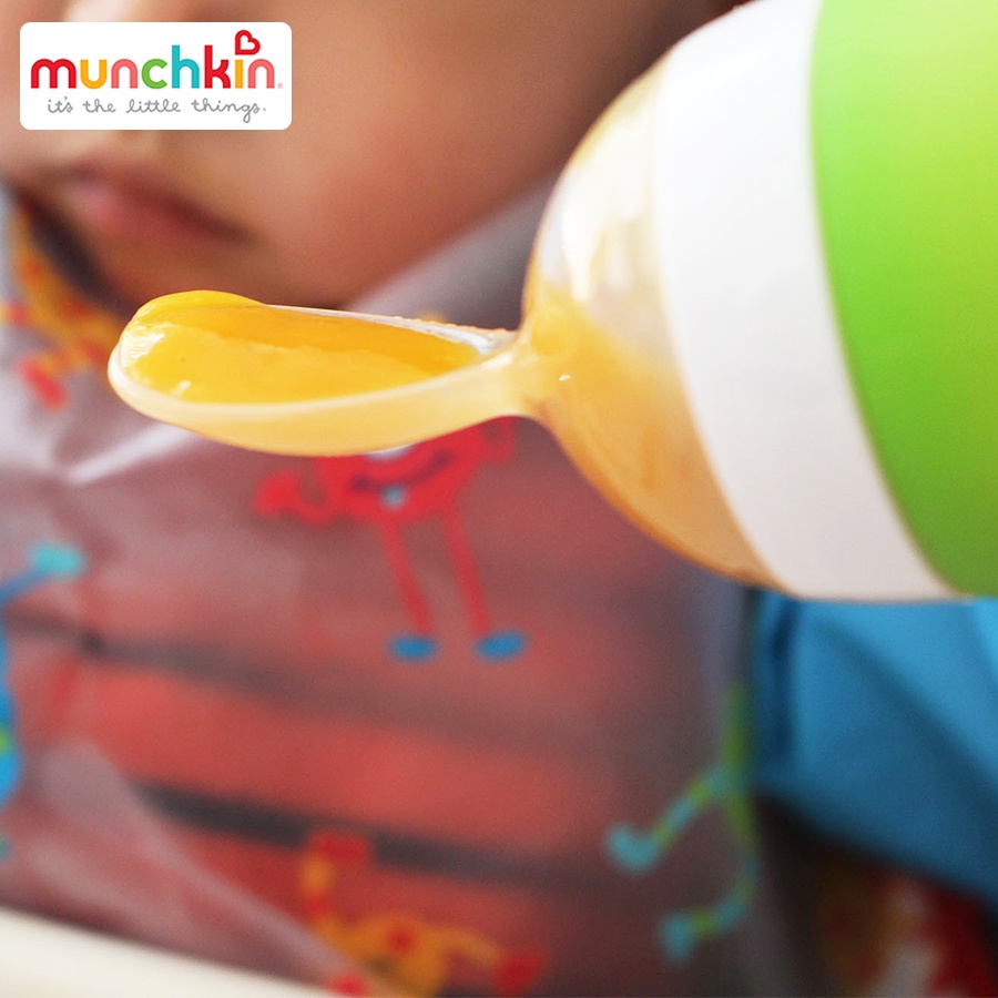Bình Thìa Ăn Dặm Munchkin Bằng Silicone Siêu Mềm
