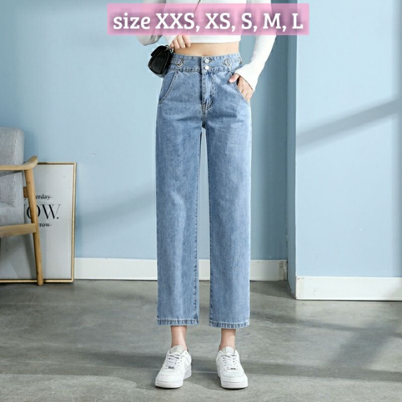 quần bò ống rộng size nhỏ XXS, XS, S, M, L