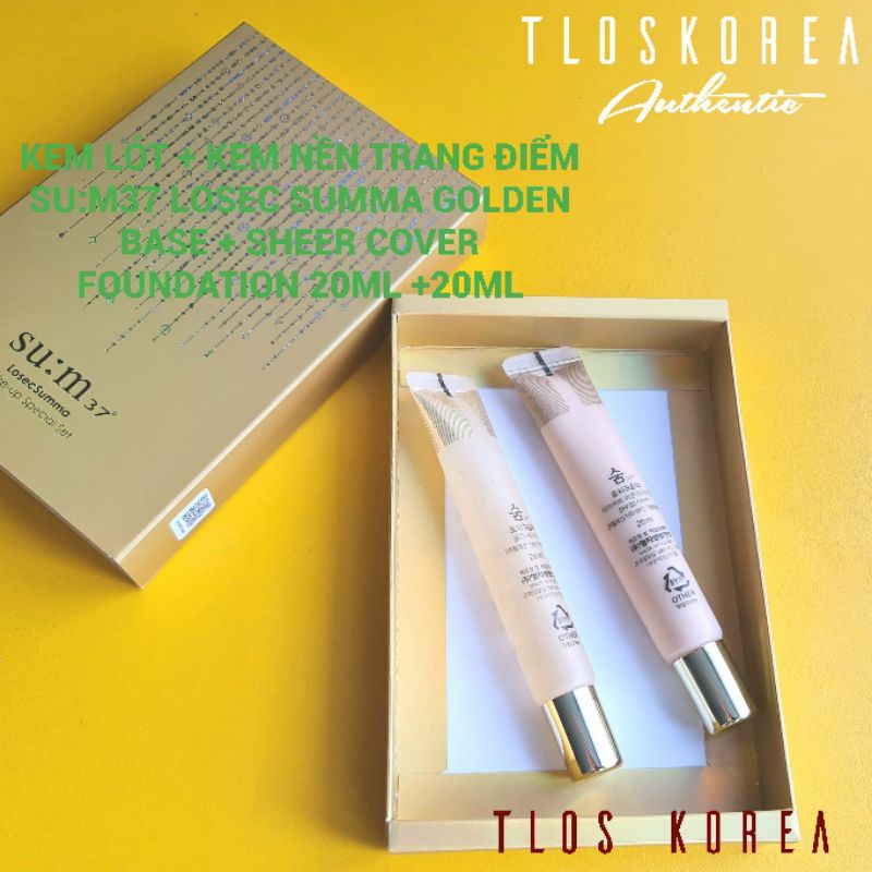 Sum37 Trang Điểm Kem Lót/Kem Nền Su:m37 Losecsumma Golden Base/Foundation 20ml/ tuýp