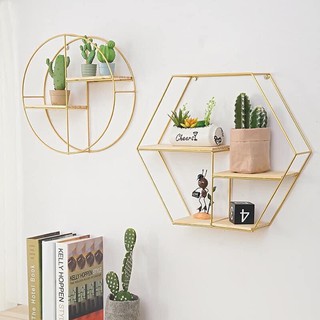 Kệ treo tường thép không gỉ, sơn tĩnh điện tặng kèm dây đèn