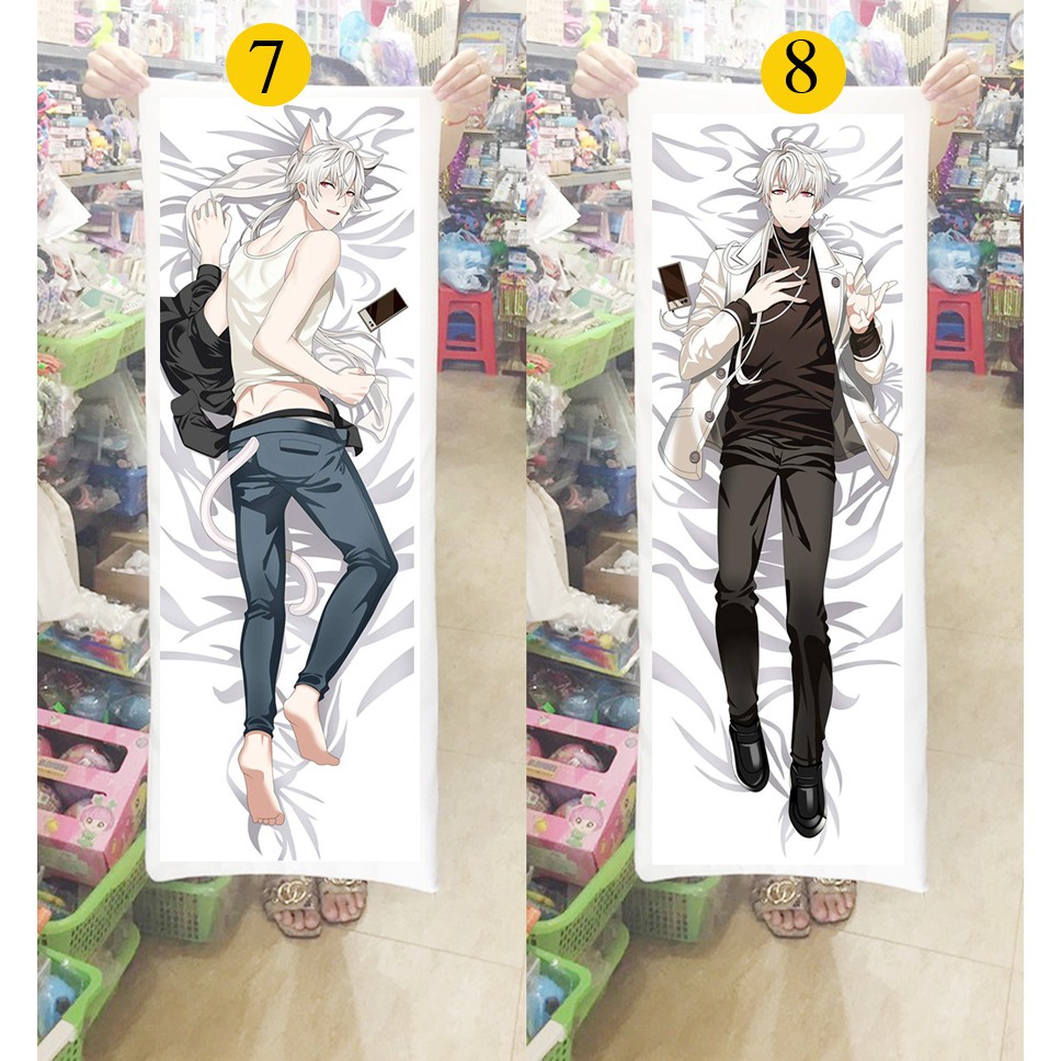 Gối ôm dài mystic messenger 1m x 40cm có ruột bông (Tặng 1 poster hoặc 1 huy hiệu)