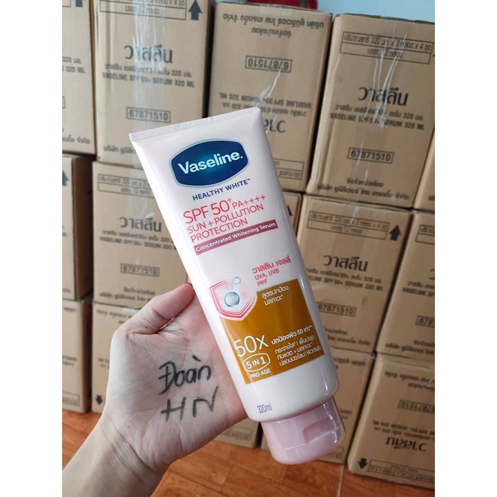 [hot sale]Sữa Dưỡng Thể Vaseline 50X Tuýp 320ml