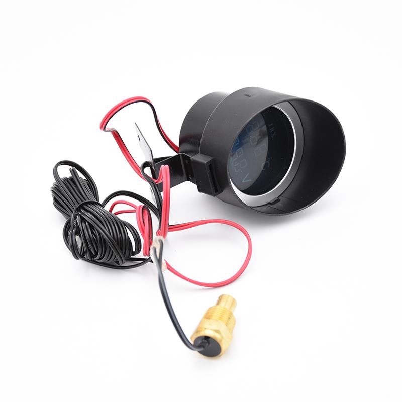 Đồng Hồ Đo Nhiệt Độ Nước / Vôn Kế / Vôn Kế 2 Trong 1 12v 24v Hình Tròn Kỹ Thuật Số Cho Xe Hơi / Xe Tải