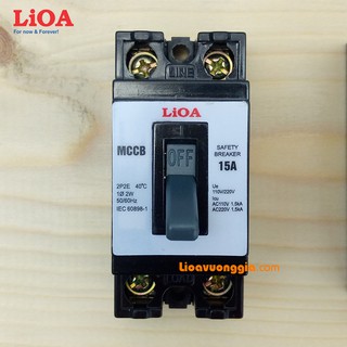 Cầu dao tự động an toàn APTOMAT LiOA 15A loại 2 cực 2 tiếp điểm