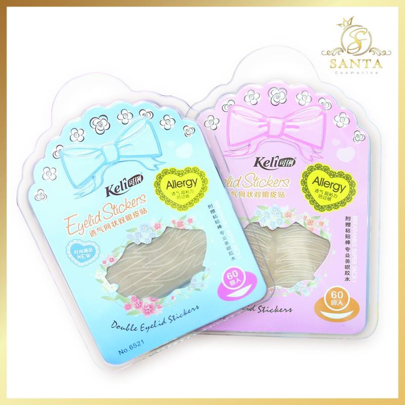 [FREESHIP] Miếng Dán Mí Lưới Keli Allergy Double Eyelid Stickers (60 miếng) kèm keo dán