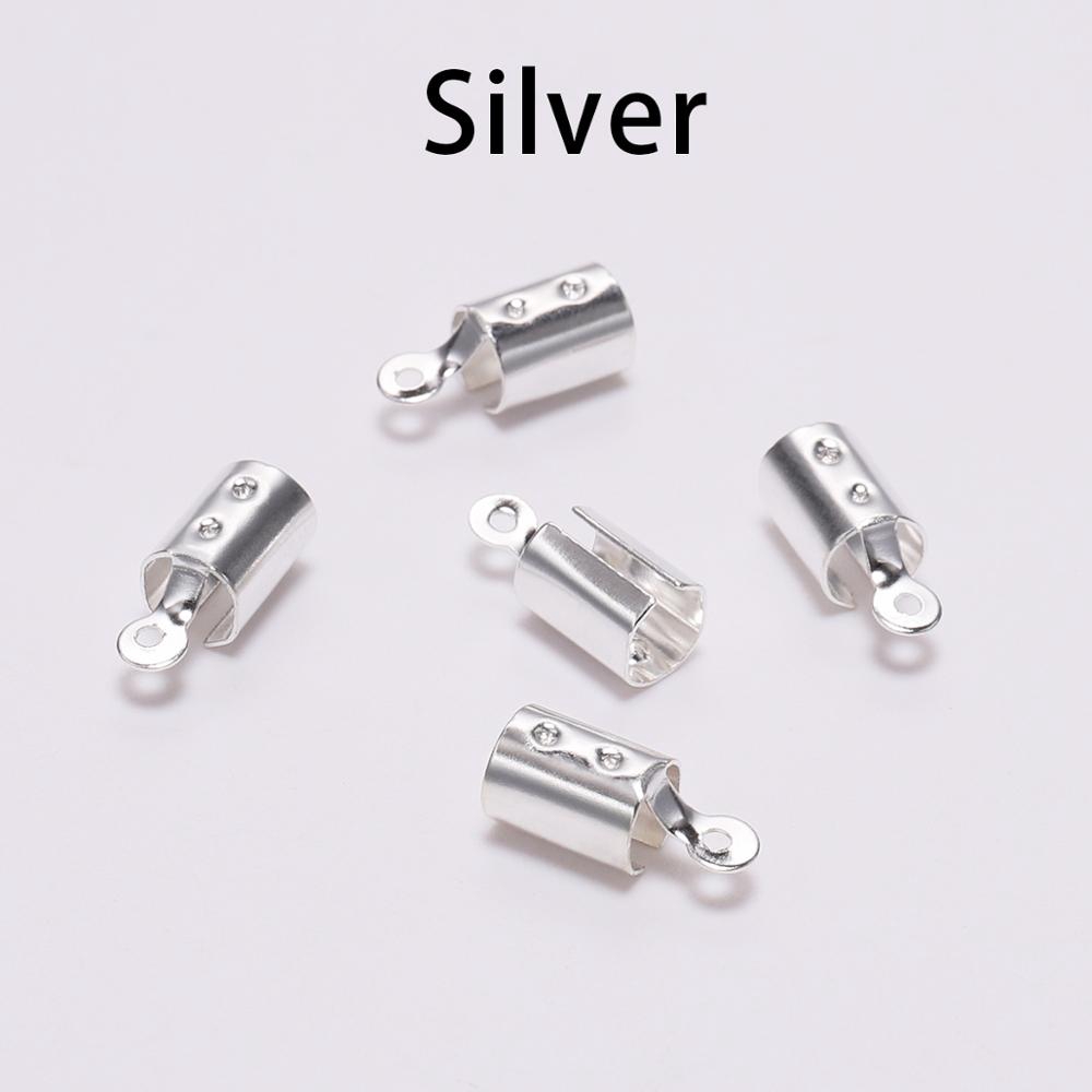 Set 100 đầu nối dây da ST.KUNKKA 5x12mm dành cho làm vòng đeo tay trang sức DIY