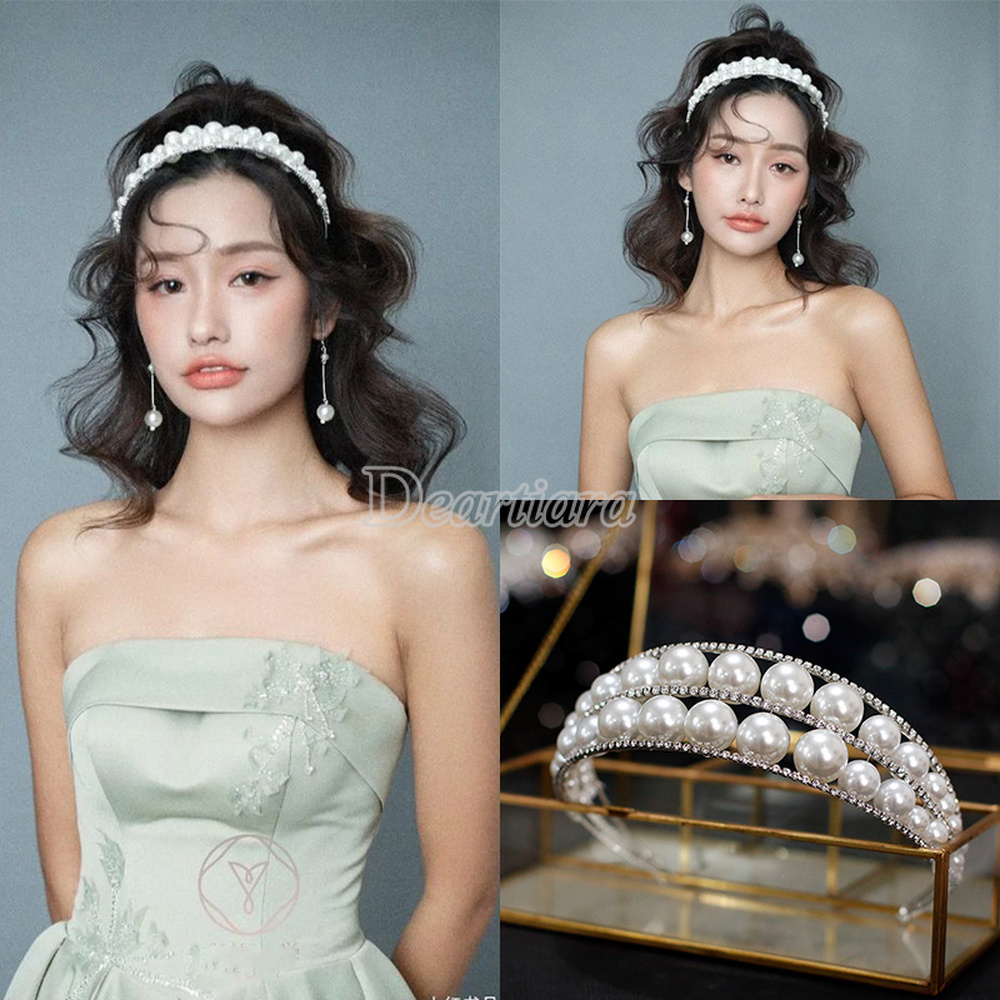 Cài Tóc Đính Ngọc Trai Nhân Tạo Phong Cách Hàn Quốc Thời Trang