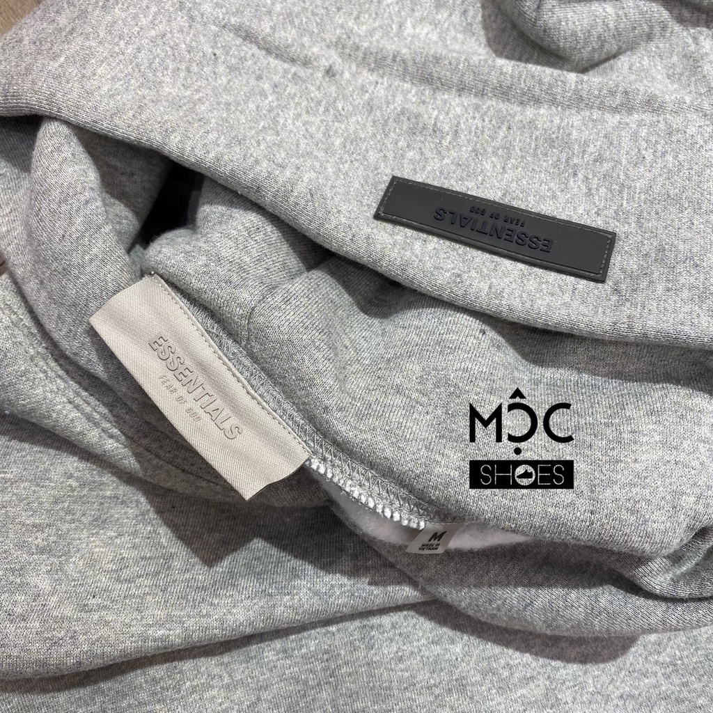 [CHÍNH HÃNG] Áo Hoodie Essential Fear Of God màu Dark Oatmeal Xám Tiêu SS22