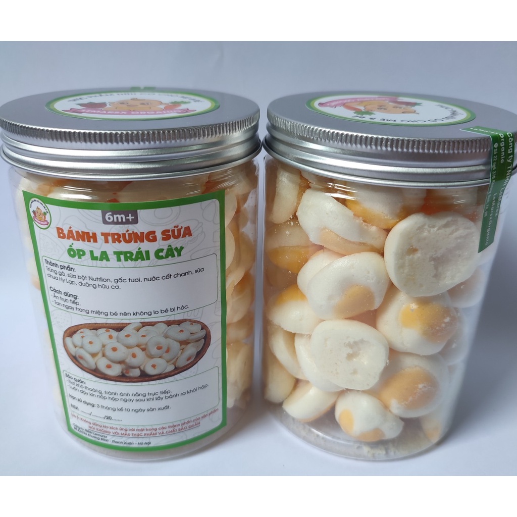 Bánh Ăn Dặm - Bánh Trứng Sữa Ốp La Trái Cây Cho Bé Từ 6 Tháng