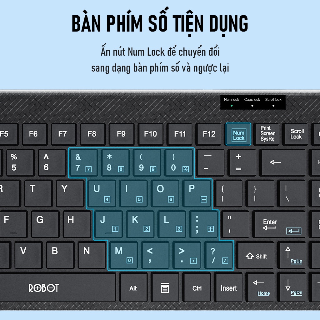 Bàn Phím Có Dây Mini VIVAN RK10 Nút Ấn Tĩnh Âm Không Gây Ồn - Nhỏ Gọn Thuận Tiện Mang Theo - Bảo Hành 12 Tháng