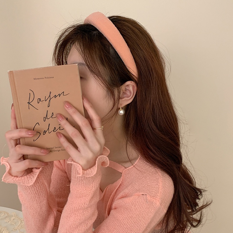 iF YOU Dây Cột Tóc Scrunchies Màu Kẹo Thiết Kế Tinh Tế Cho Nữ