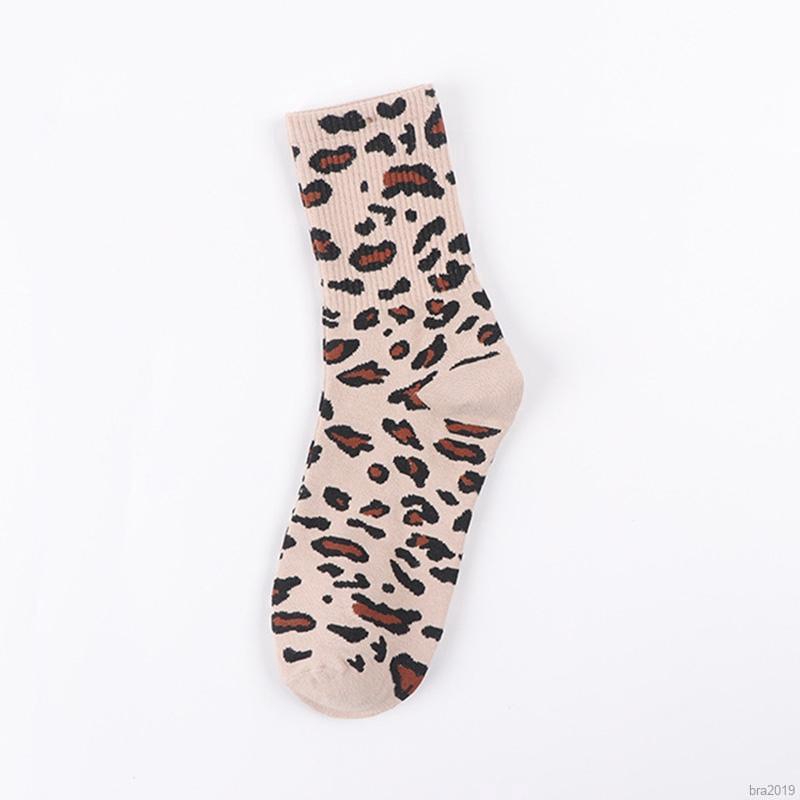 Women Casual Leopard Moisture Wicking Deodorant Elastic Athletic Socks | BigBuy360 - bigbuy360.vn