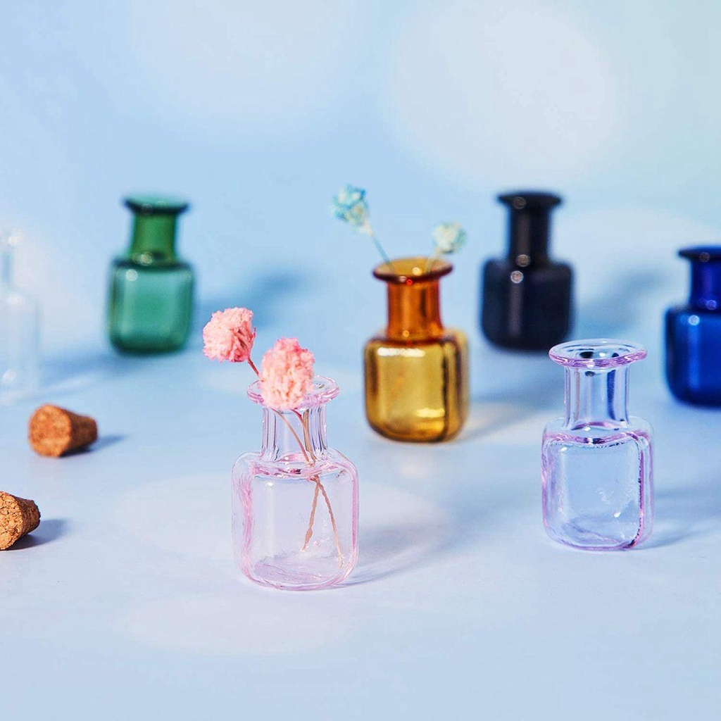 Đồ trang trí Lọ Điều Ước Mini Bằng Kính Vials Tỷ Lệ 1: 12 Dùng Để Trang Trí
