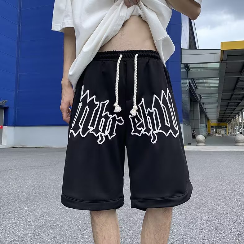 Quần Short Thể Thao Dáng Suông Rộng In Chữ Thoải Mái Thời Trang Phong Cách Hàn Quốc Cho Nam size M-3XL