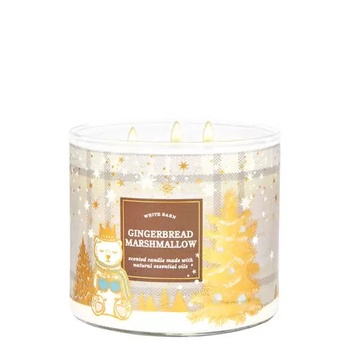 Nến thơm Bath & Body Works GINGERBREAD MARSHMALLOW 3 bấc 411g !