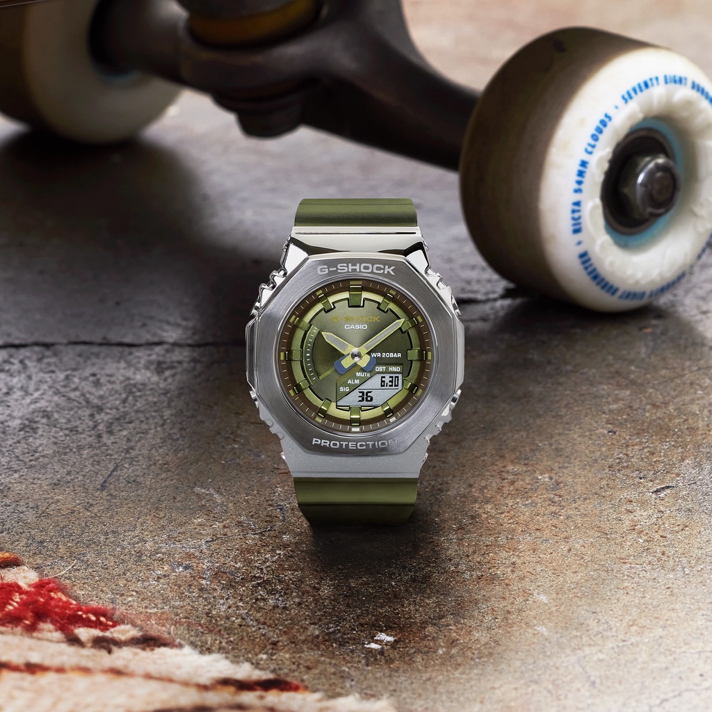 Đồng hồ casio nữ dây nhựa G-SHOCK GM-S2100-3A chính hãng