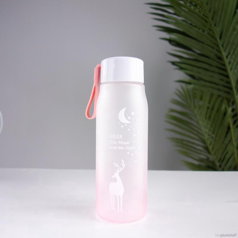 Sale 70% Bình nước nhựa cỡ lớn in hình nai sừng dễ thương, pink Giá gốc 117,000 đ - 7F101