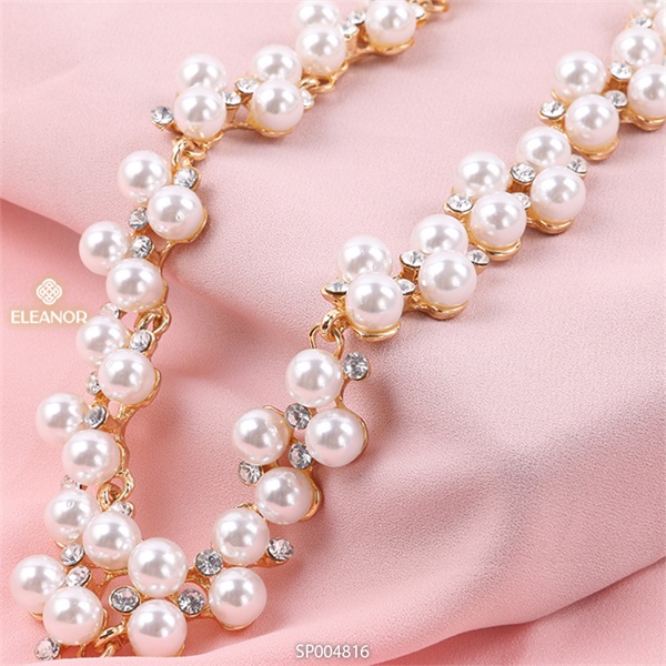 Dây chuyền lắc tay nữ Eleanor Accessories bộ trang sức ngọc trai nhân tạo phụ kiện trang sức 4816