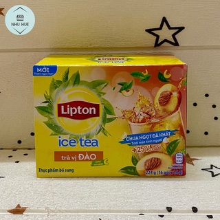 Trà hòa tan Lipton vị đào (hộp 16 gói x 14g)