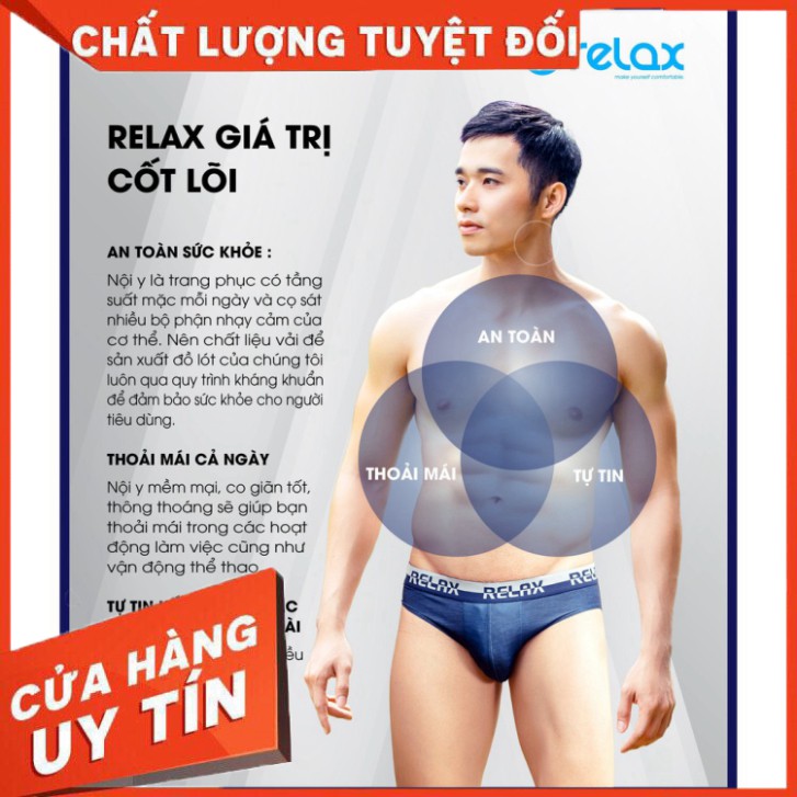 Quần Lót Nam Relax RLTK019 Boxer -Cotton Mỹ-Kháng Khuẩn-Co Gĩan 4Chiều-Không Biến Dạng /hình thật