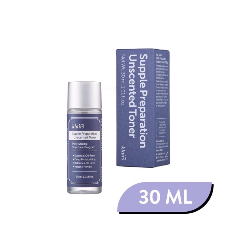 Dear, Klairs nước hoa hồng Supple Preparation Toner 30ml