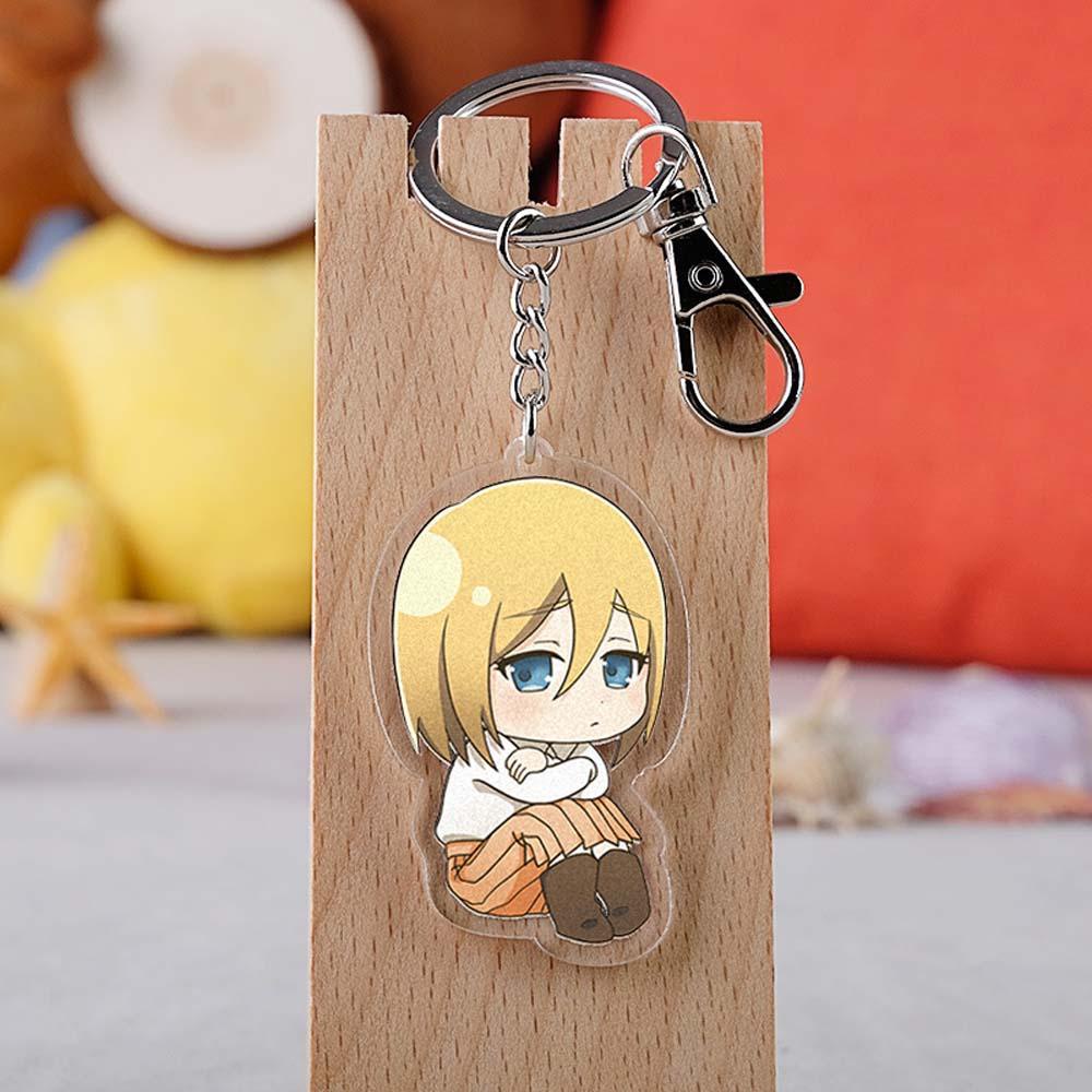IVORY Móc Chìa Khóa Xe Hơi Hai Mặt In Hình Attack on Titan Độc Đáo Cho Nam Và Nữ