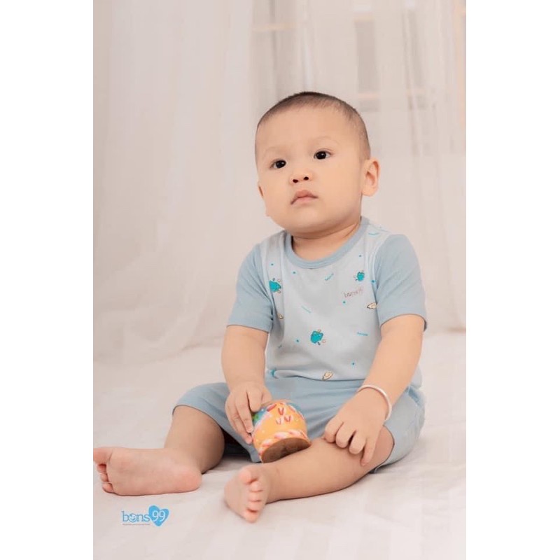 [BONS99] BỘ CỘC TAY CHUI ĐẦU TISMO CHẤT COTTON TĂM