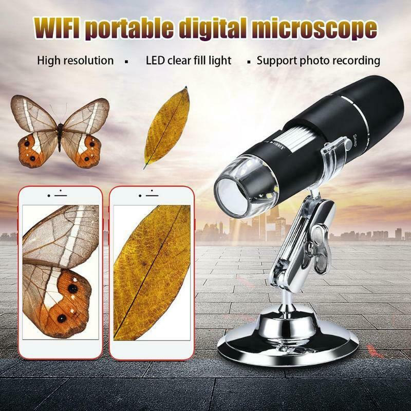 Blowgentlyflower Digital WiFi Microscope 1000X Zoom Magnifying Glass HD Camera for Android iOS BGF