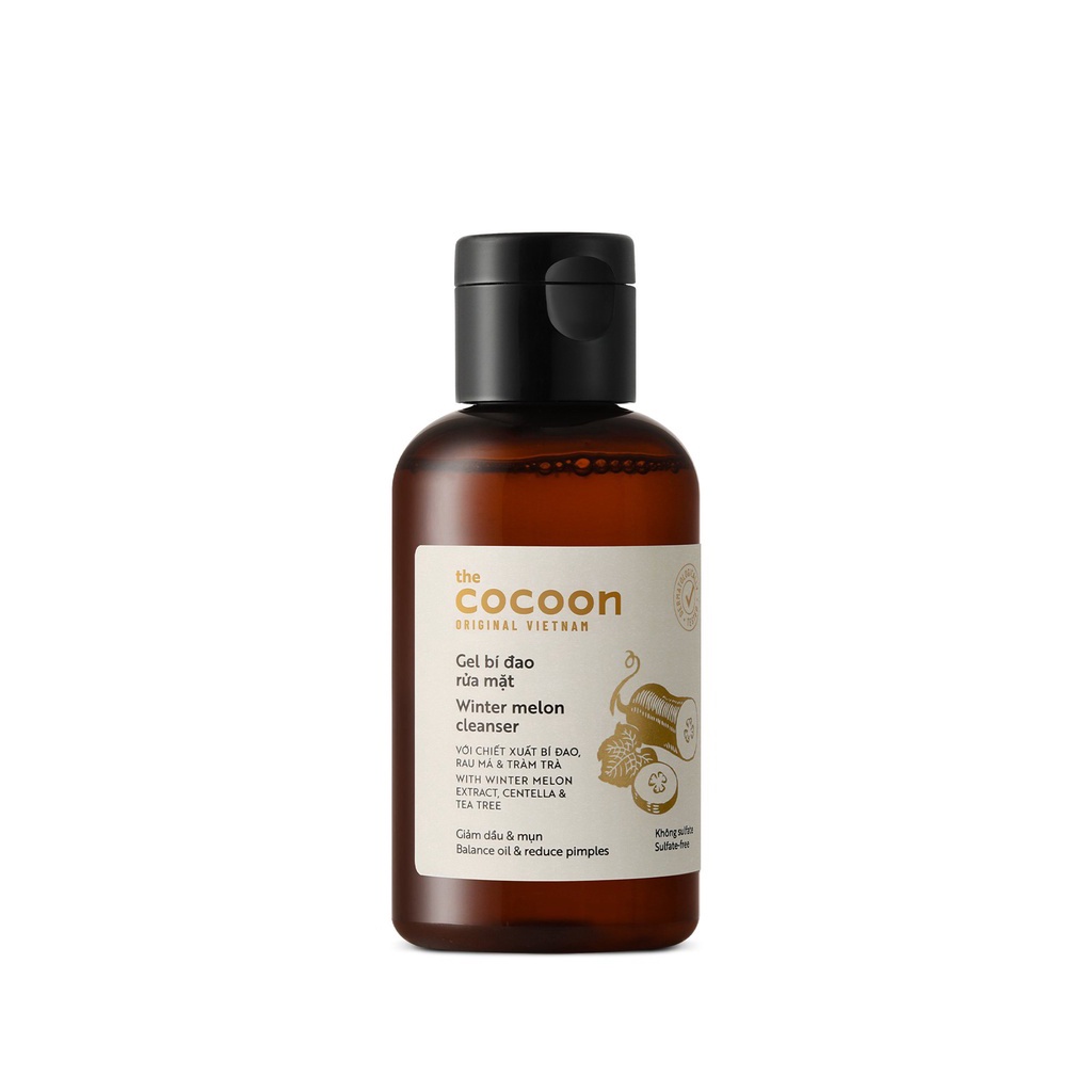 Gel rửa mặt bí đao Cocoon giúp làm sạch bụi bẩn, kiềm dầu, giảm nhờn, mụn, dưỡng da, cấp ẩm, da căng bóng, mịn màng
