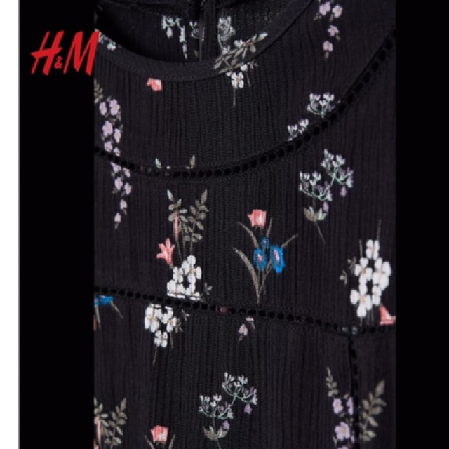 Đầm baby doll hoa nhí hiệu H&M Auth 100%