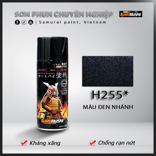 COMBO Sơn Samurai màu đen nhánh H255 gồm 3 chai đủ quy trình độ bền cao, đẹp, sang (Lót 2K04- Màu H255  - Bóng 2K01)