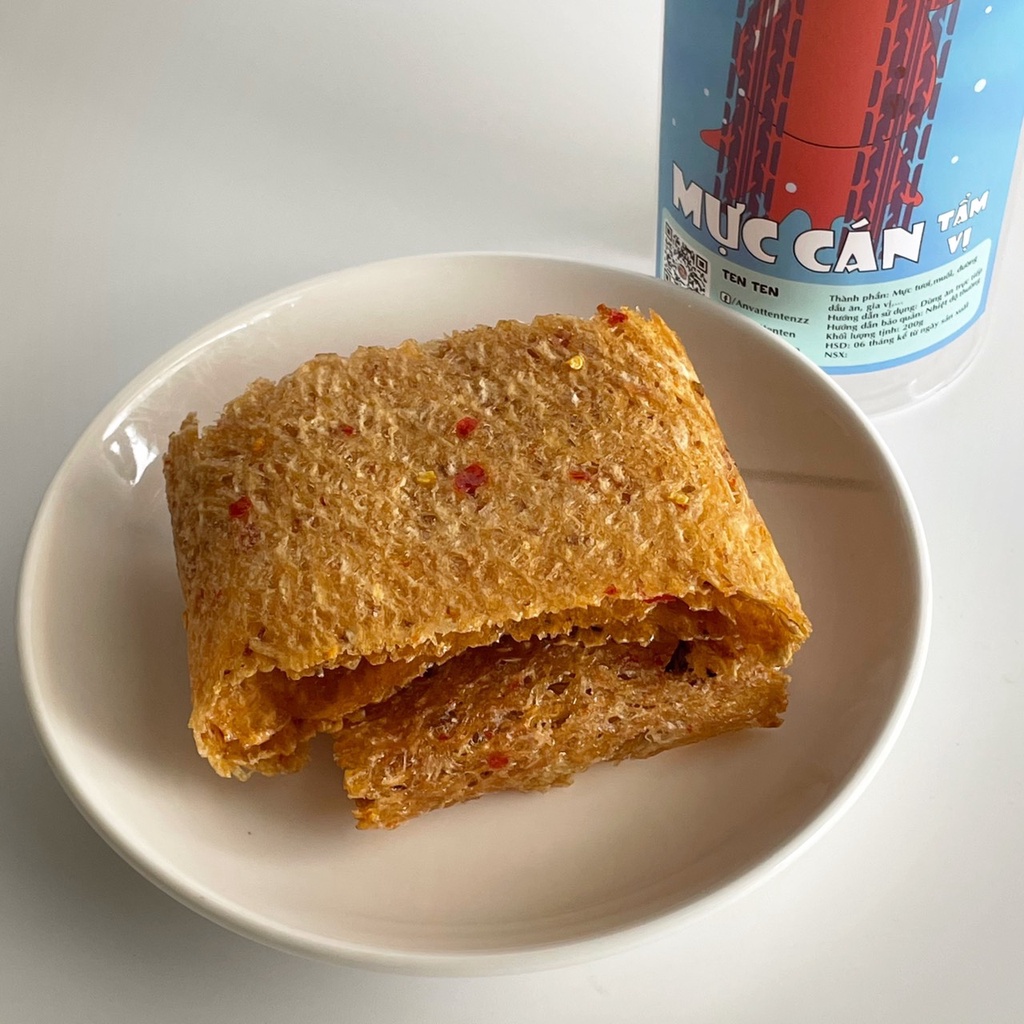 Khô mực cán tẩm vị Lê Hải 200g đồ ăn vặt Sài Gòn siêu ngon đậm vị
