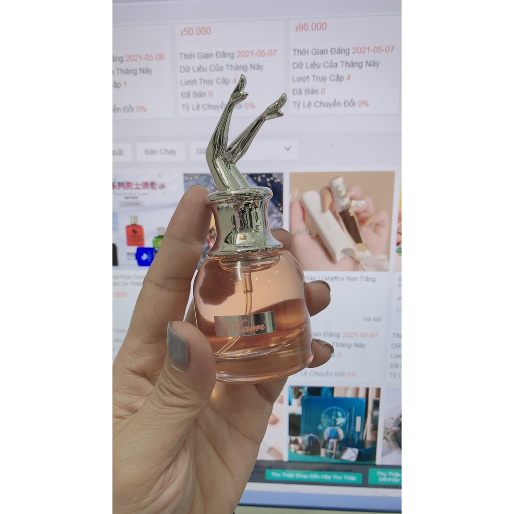 Nước Hoa nữ mini thơm lâu hàng nội địa trung, chai nước hoa Đôi Chân chính hãng KARRI YANTAO 30ML