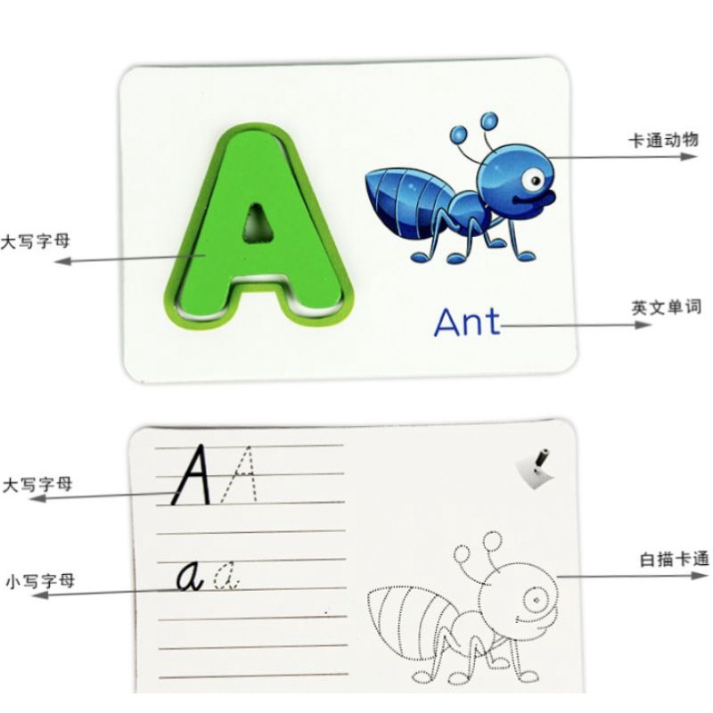 ĐỒ CHƠI FLASH CARD GỖ HỌC CHỮ CÁI TIẾNG ANH