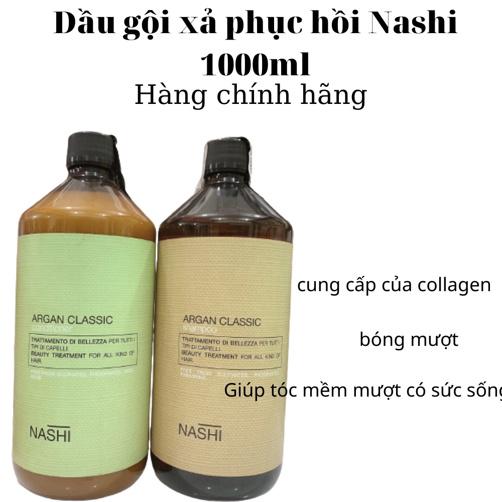 DẦU GỘI XÃ NASHI ARGAN PHỤC HỒI TÓC HƯ TỔN 1000ML