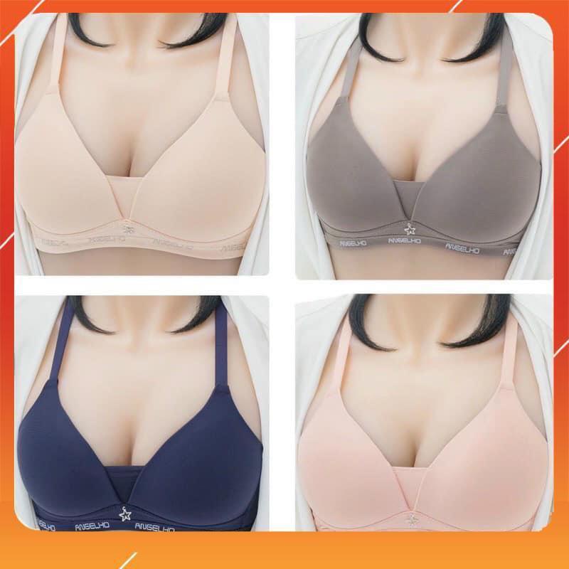 Áo lót nữ su đúc không gọng đệm mút mỏng ôm gọn ngực hiện đại trẻ trung A4918