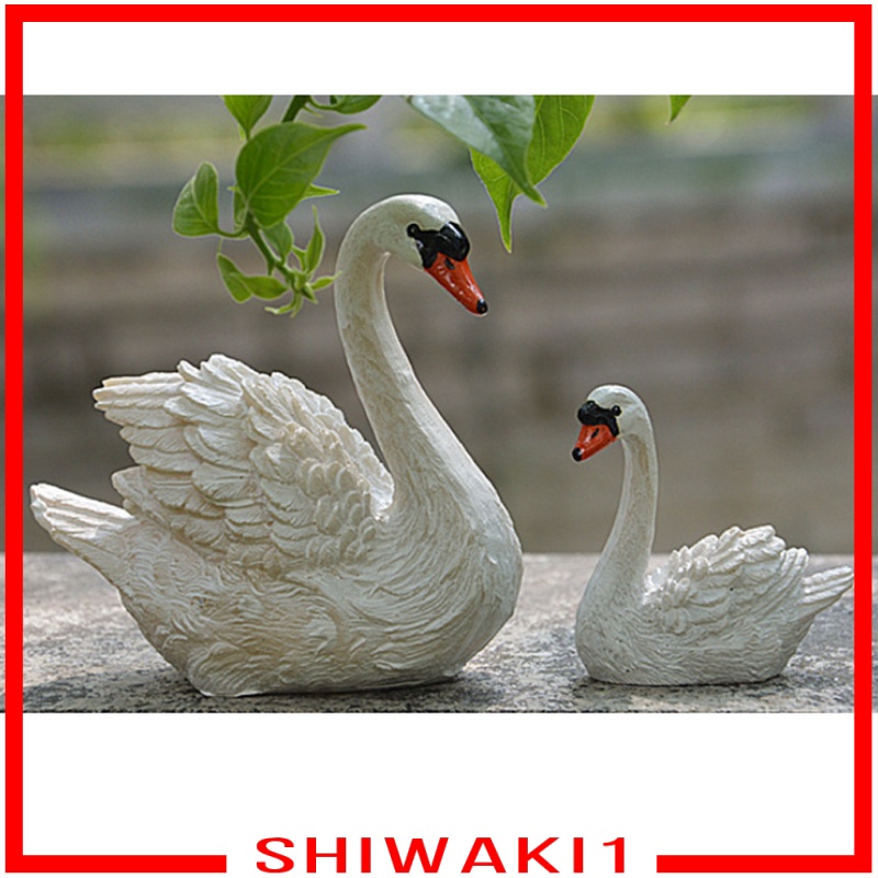 Tượng Thiên Nga Bằng Nhựa Resin Dễ Thương Trang Trí Sân Vườn