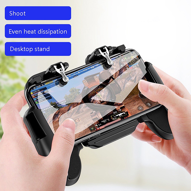 H5 Game Controller,Four-Finger Joystick with Fan,Radiator Fire Button