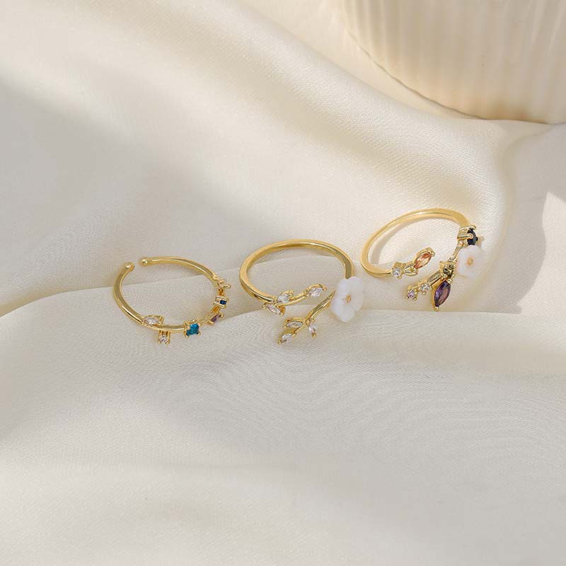 Nhẫn hình trái tim đính đá zircon thời trang Hàn Quốc cho nữ