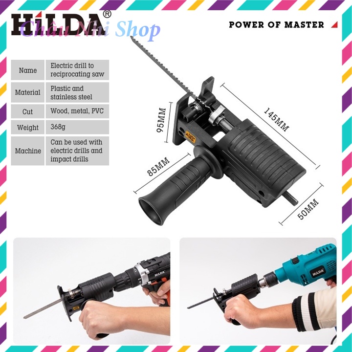 Bộ chuyển đổi máy khoan thành cưa cầm tay HILDA